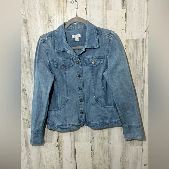 Christopher & Banks Fitted Denim Jacket Size Small - Picture 5 of 8